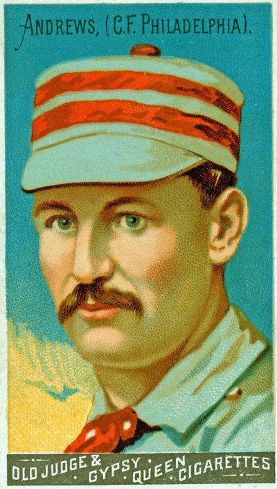 Ritratto di Ed Andrews, Philadelphia Quakers, 1887 da American School